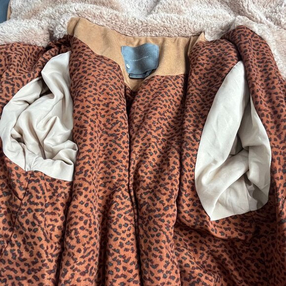 Anthropologie Sherpa Teddy Coat XL Long Coatigan Cozy Boho Amina - Picture 4 of 10